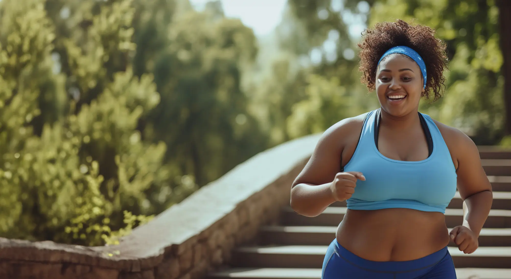 Woman exercising outdoors