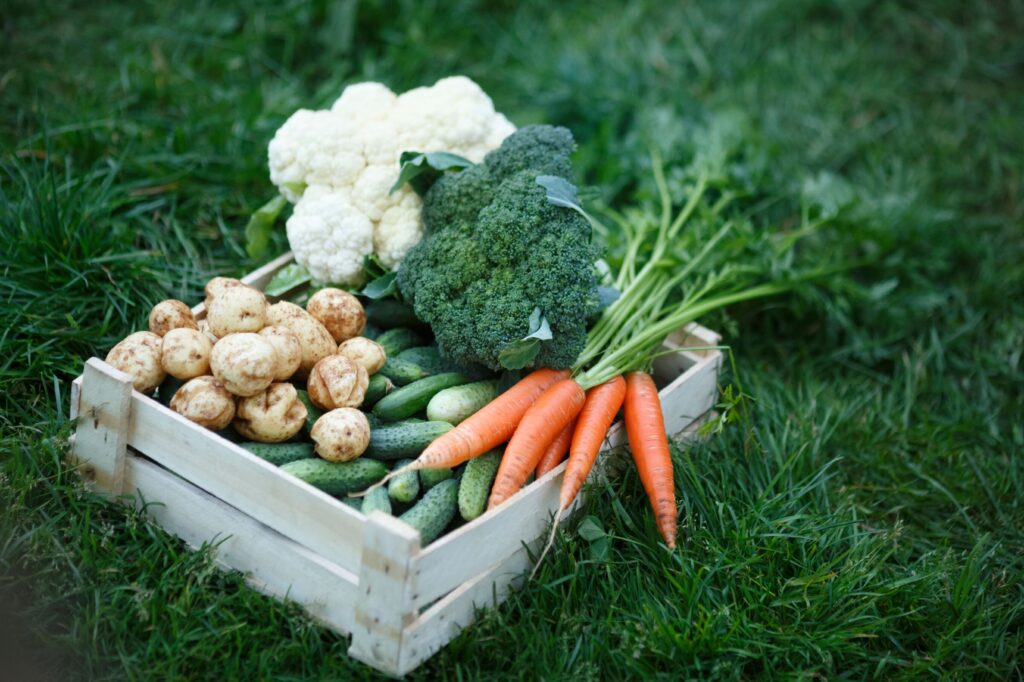 Fresh locally grown fruits and vegetables