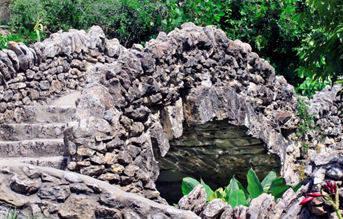 Japanese Tea Gardens stone bridge in San Antonio