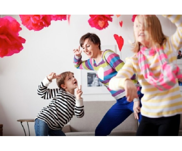A family dance party lifts spirits, brightens moods, and helps get your heart rate going!