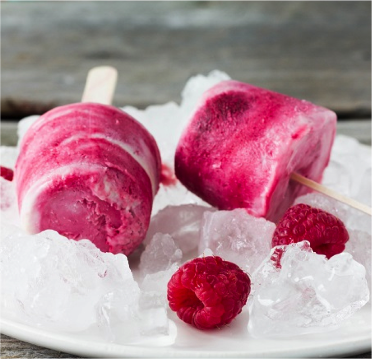 EatingWell’s chocolate and raspberry popsicles. 