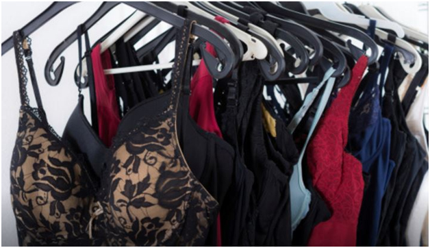 A rack of shapewear garments